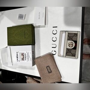 Gucci ophidia white card wallet